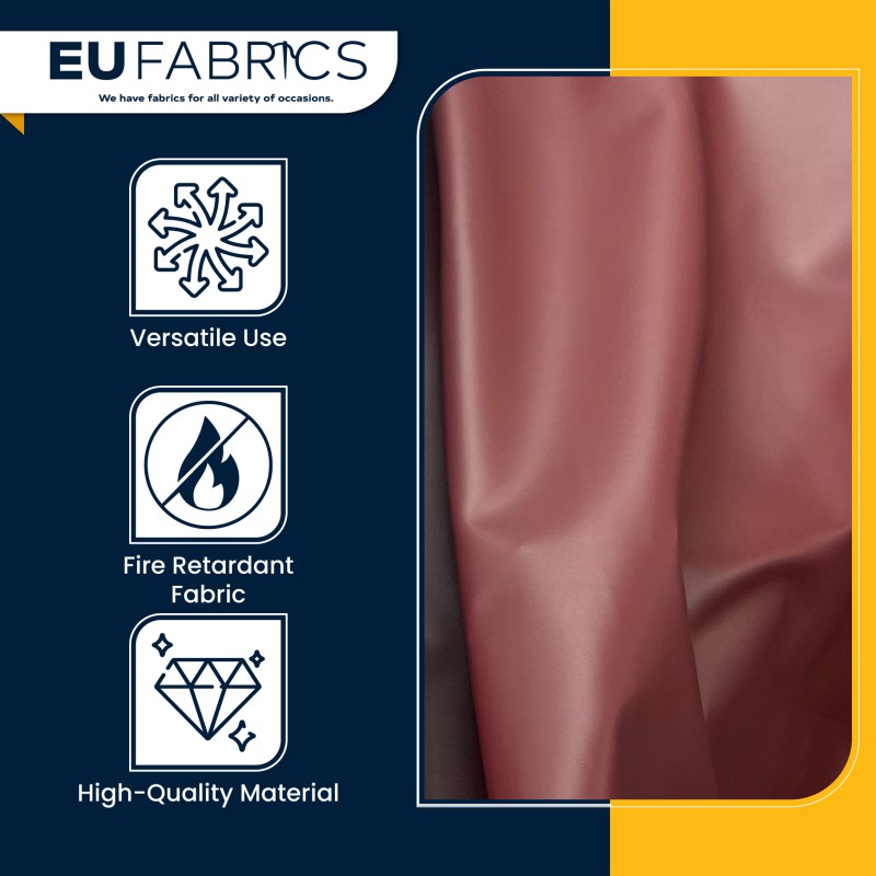 Marine Vinyl Leatherette Fabric Burgundy 5