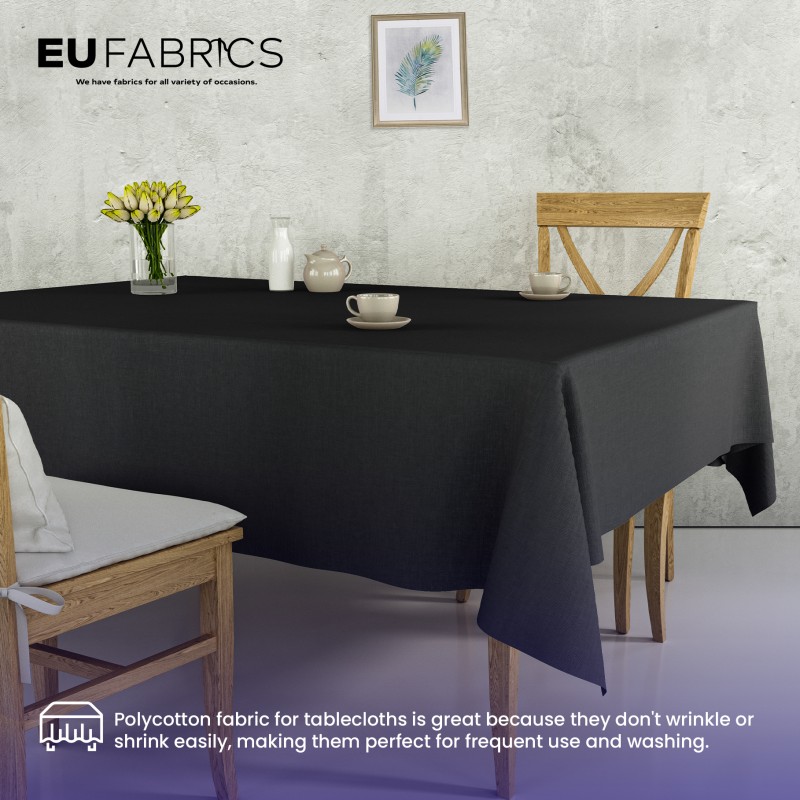 Budget Polycotton Black1