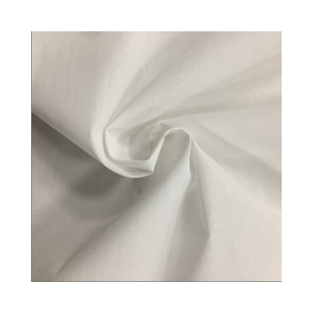 100% Cotton Voile Fabric White