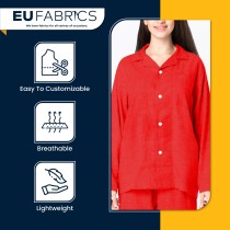 100% Cotton Interlock Jersey Red