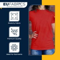 100% Cotton Interlock Jersey Red