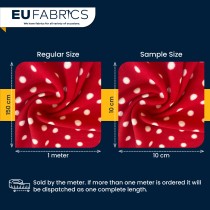 Polko Spots on Fleece Fabric Red with White Spots1