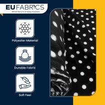 Polko Spots on Fleece Fabric Red with White Spots1