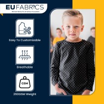 Polko Spots on Fleece Fabric Red with White Spots1