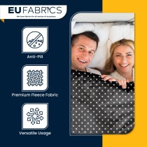 Polko Spots on Fleece Fabric Red with White Spots1