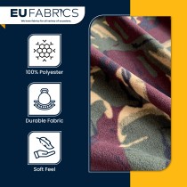 Camouflage print Fleece Fabric Camo