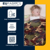 Camouflage print Fleece Fabric Camo