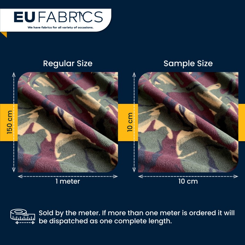 Camouflage print Fleece Fabric Camo