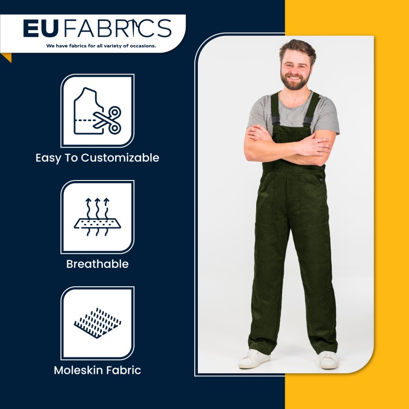 Moleskin Fabric Black 3