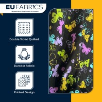 Waterproof Quilted Fur Black Backing 5