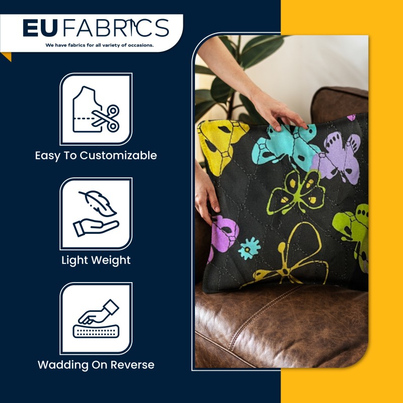 Waterproof Quilted Fur Black Backing 5