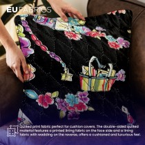 Waterproof Quilted Fur Black Backing 5