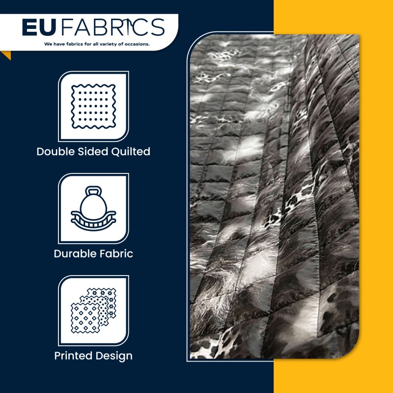 Waterproof Quilted Fur Black Backing 5