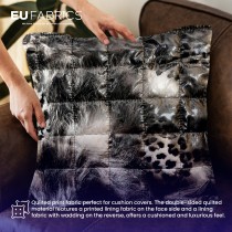 Waterproof Quilted Fur Black Backing 5