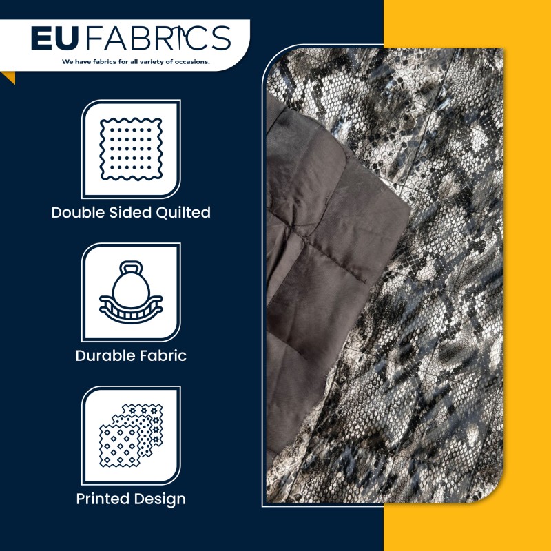 Waterproof Quilted Fur Black Backing 5