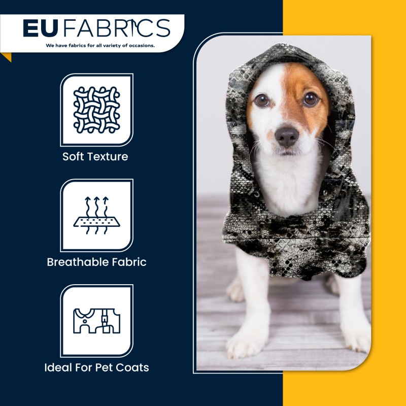 Waterproof Quilted Fur Black Backing 5
