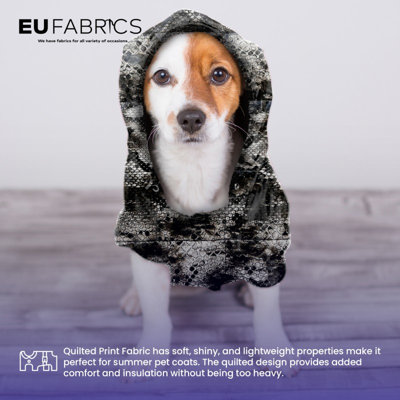 Waterproof Quilted Fur Black Backing 5