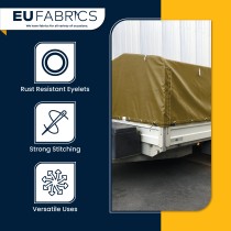 140z Waterproof 100% Cotton Canvas Tarpaulin CoversTan1