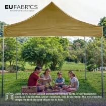 140z Waterproof 100% Cotton Canvas Tarpaulin CoversTan1