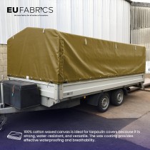140z Waterproof 100% Cotton Canvas Tarpaulin CoversTan1