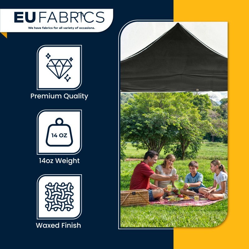 140z Waterproof 100% Cotton Canvas Tarpaulin Covers Black4