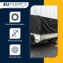 140z Waterproof 100% Cotton Canvas Tarpaulin Covers Black4