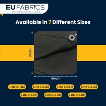 140z Waterproof 100% Cotton Canvas Tarpaulin Covers Black4