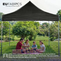 140z Waterproof 100% Cotton Canvas Tarpaulin Covers Black4