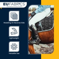 Black Straight Line Quilted Fabric Lining