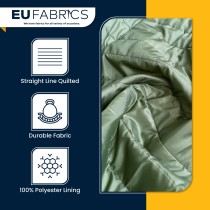 Black Straight Line Quilted Fabric Lining