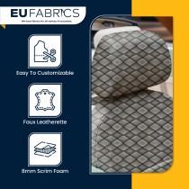 Quilted Leatherette  Brown with Brown Stitching1