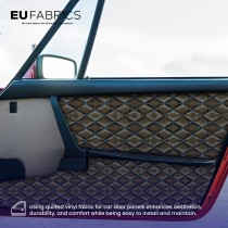 Quilted Leatherette  Brown with Brown Stitching1