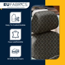 Quilted Leatherette  Brown with Brown Stitching1