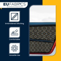 Quilted Leatherette  Brown with Brown Stitching1