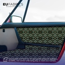 Quilted Leatherette  Brown with Brown Stitching1