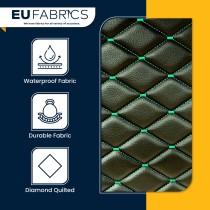 Quilted Leatherette  Brown with Brown Stitching1