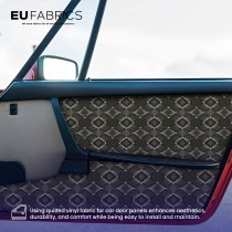 Quilted Leatherette  Brown with Brown Stitching1