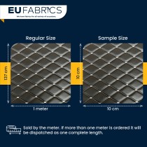 Quilted Leatherette  Brown with Brown Stitching1