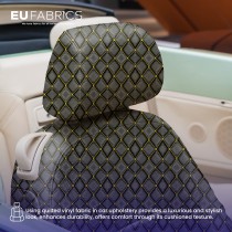 Quilted Leatherette  Brown with Brown Stitching1