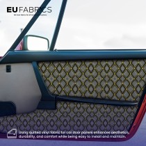 Quilted Leatherette  Brown with Brown Stitching1