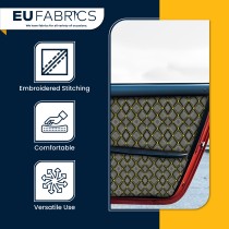 Quilted Leatherette  Brown with Brown Stitching1