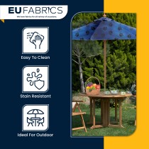 Canvas Waterproof Fabric 300 Denier Paw Prints Green