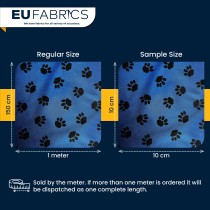 Canvas Waterproof Fabric 300 Denier Paw Prints Green