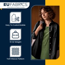 100% Cotton Denim / 14oz Black 1