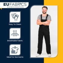 100% Cotton Denim / 14oz Black 1