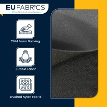 Car Headliner Fabric 2mm Foam Backed Charcoal 1