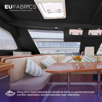 Car Headliner Fabric 2mm Foam Backed Charcoal 1