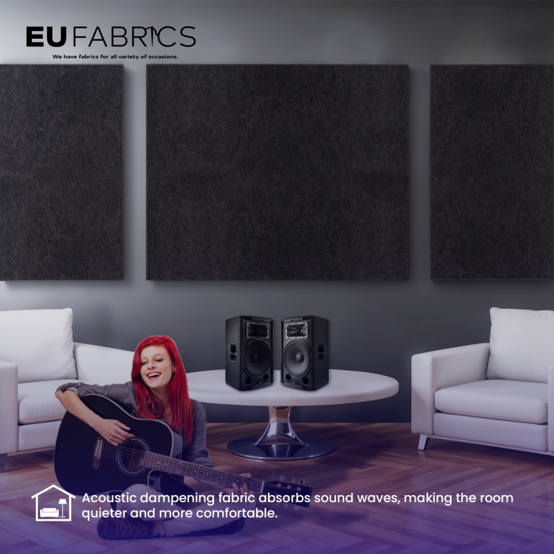 Acoustic Fabric Grey Anthracite 1