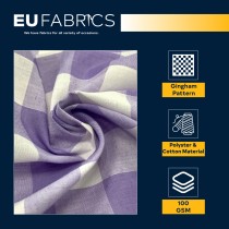 Gingham – 1 inch Checks Baby Blue