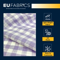 Gingham – 1 inch Checks Baby Blue